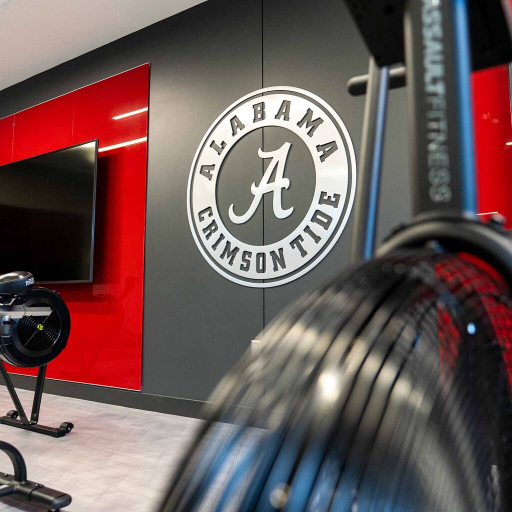 Interior of the University of Alabama Aquatic Center renovation